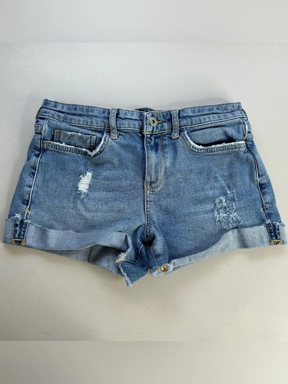 Pilcro and the Letterpress Anthropologie Slim Boyfriend Jean Shorts Womens 25 - Picture 5 of 5